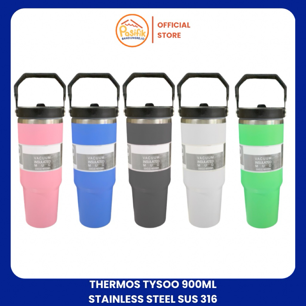 THERMOS STAINLESS STEEL TYSOO 900ML / THERMOS TAHAN PANAS DINGIN ( TANPA BOX )