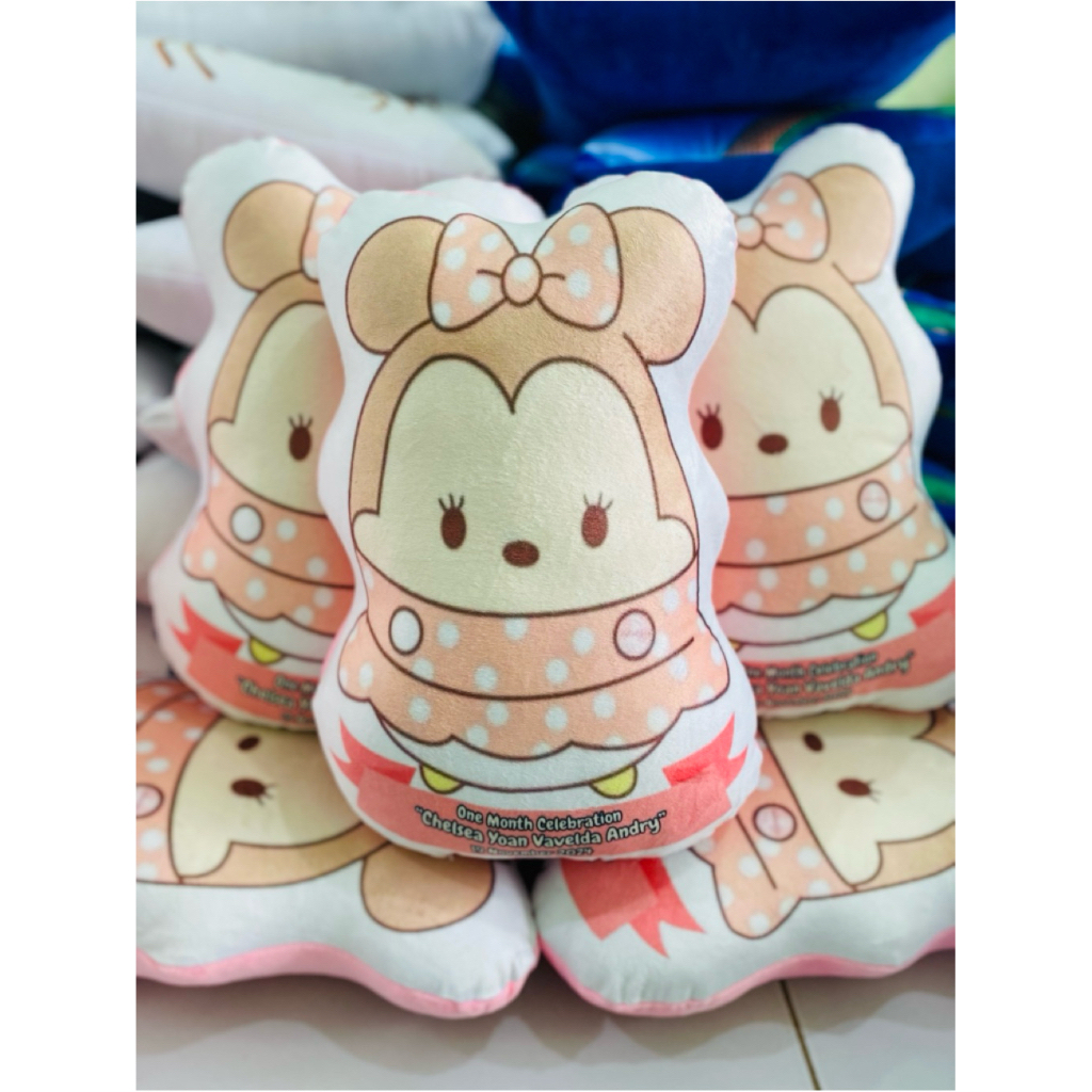 Souvenir Ulangtahun Anak Bantal Karakter Custom Free Nama