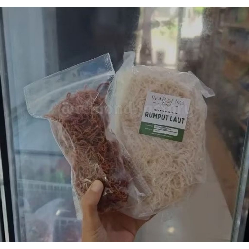 Rumput Laut Kering Putih dan Merah Mini