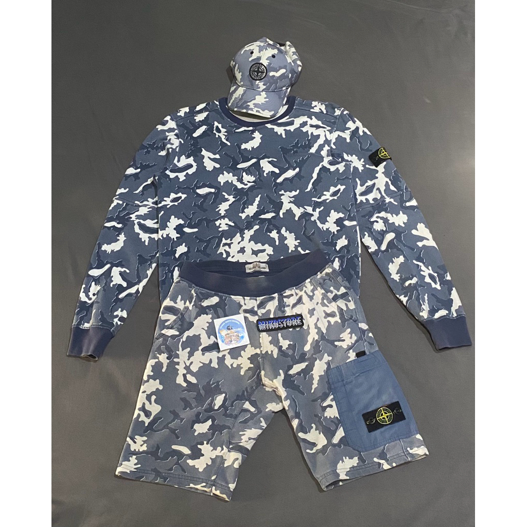 STONE ISLAND CAMO BLUE JUNIOR