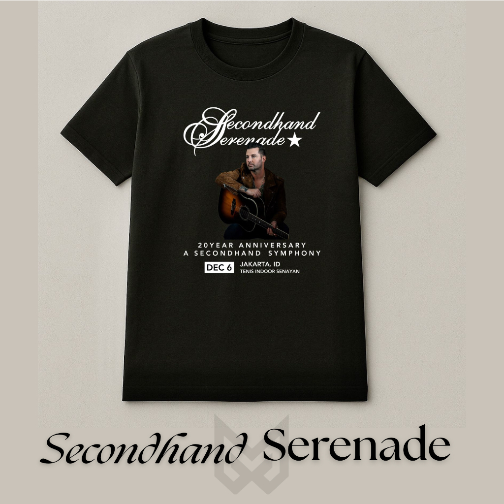 Kaos secondhand serenade , kaos konser secondhand serenade , SIZE S - 5XL