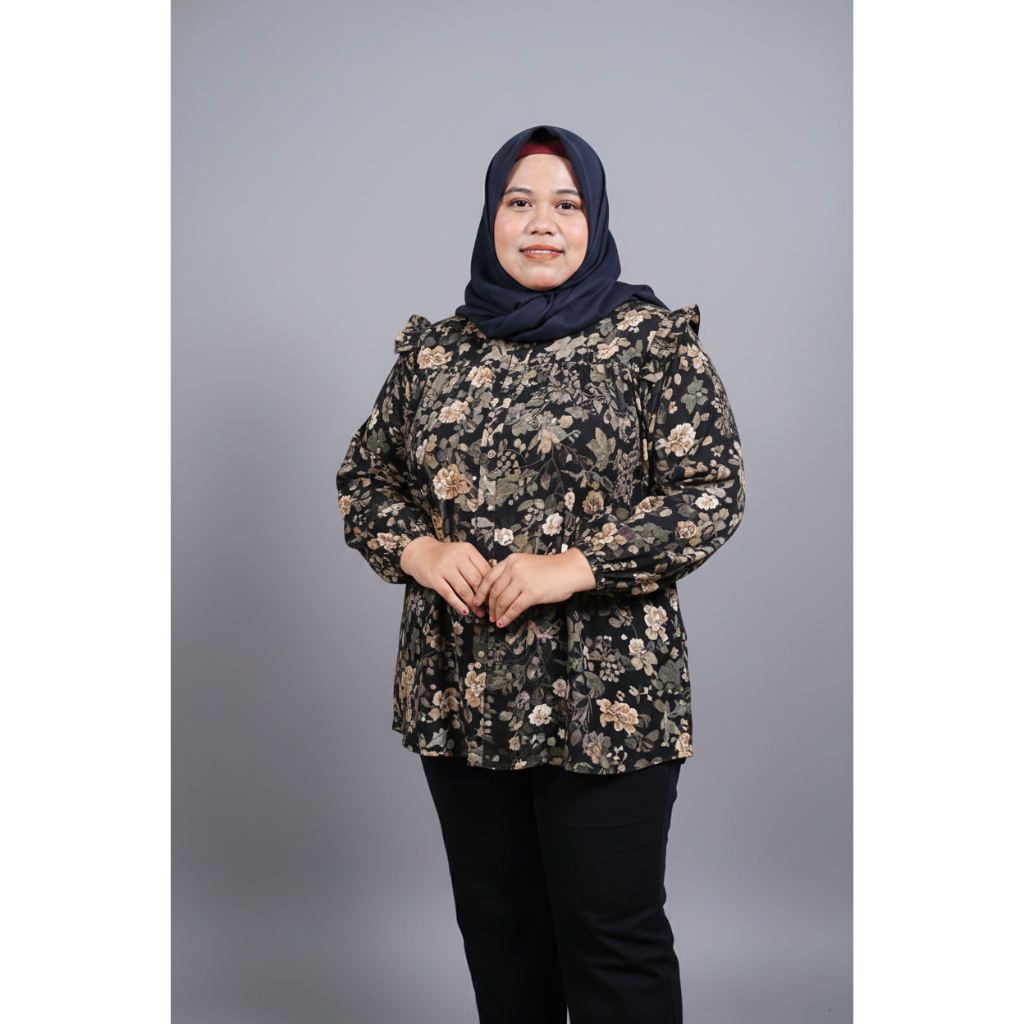 Blouse Bunga Rayon Big Size LD 120 LD 130 LD 140 LD 150 blouse wanita big size jumbo busui