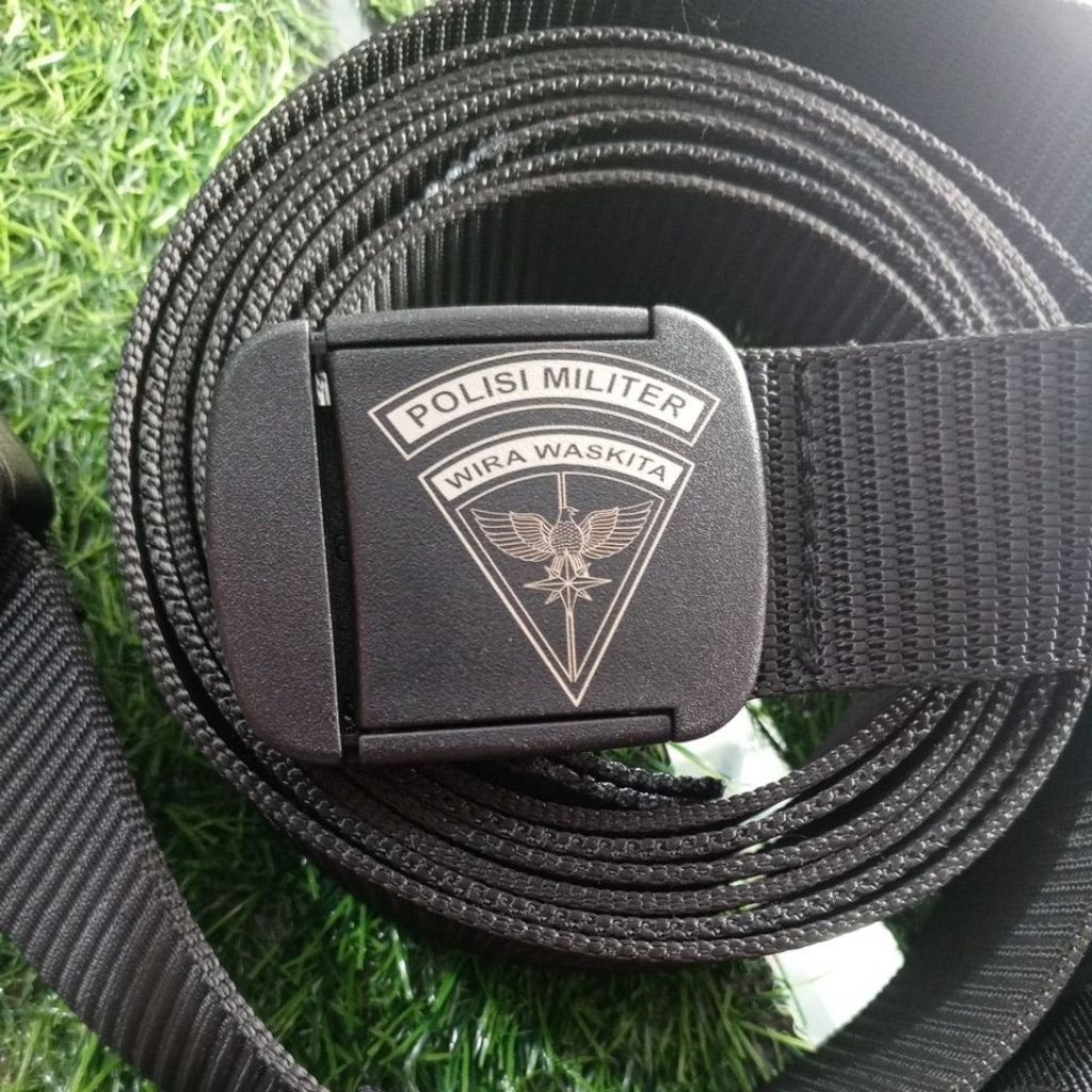 Gesper Ikat Pinggang Custom Logo POM AU Wira Waskita/Sabuk Logo POM AU Wira Waskita