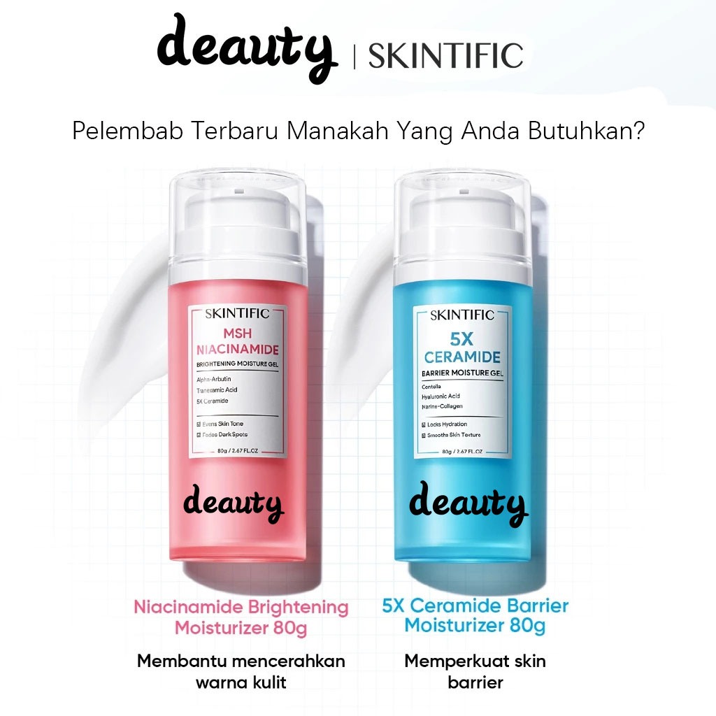 Deauty - SKINTIFIC Big Size 80g Moisturizer Mel / Krim Wajah / Moisturizer Mencerahkan / Cream siang