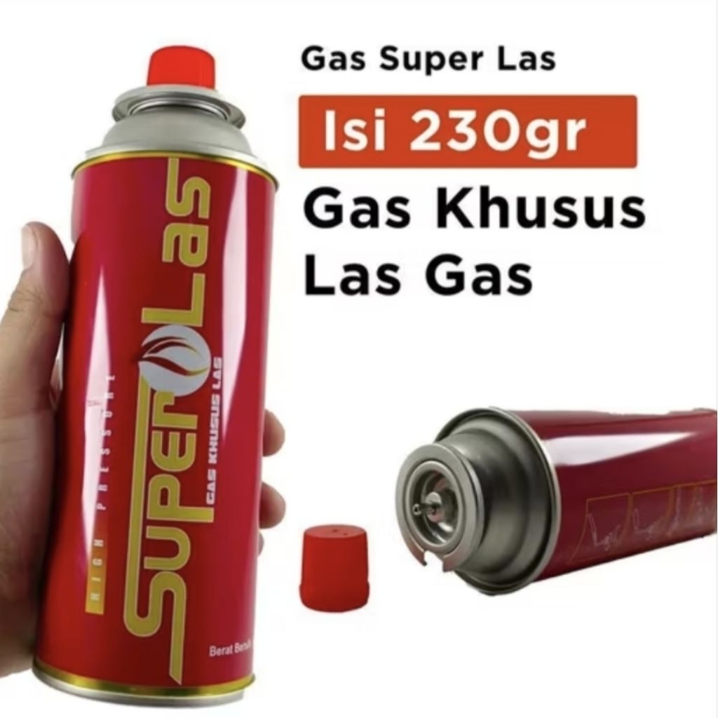 Gas Khusus Las SUPER LAS 230gram - GAS KALENG SUPER LAS