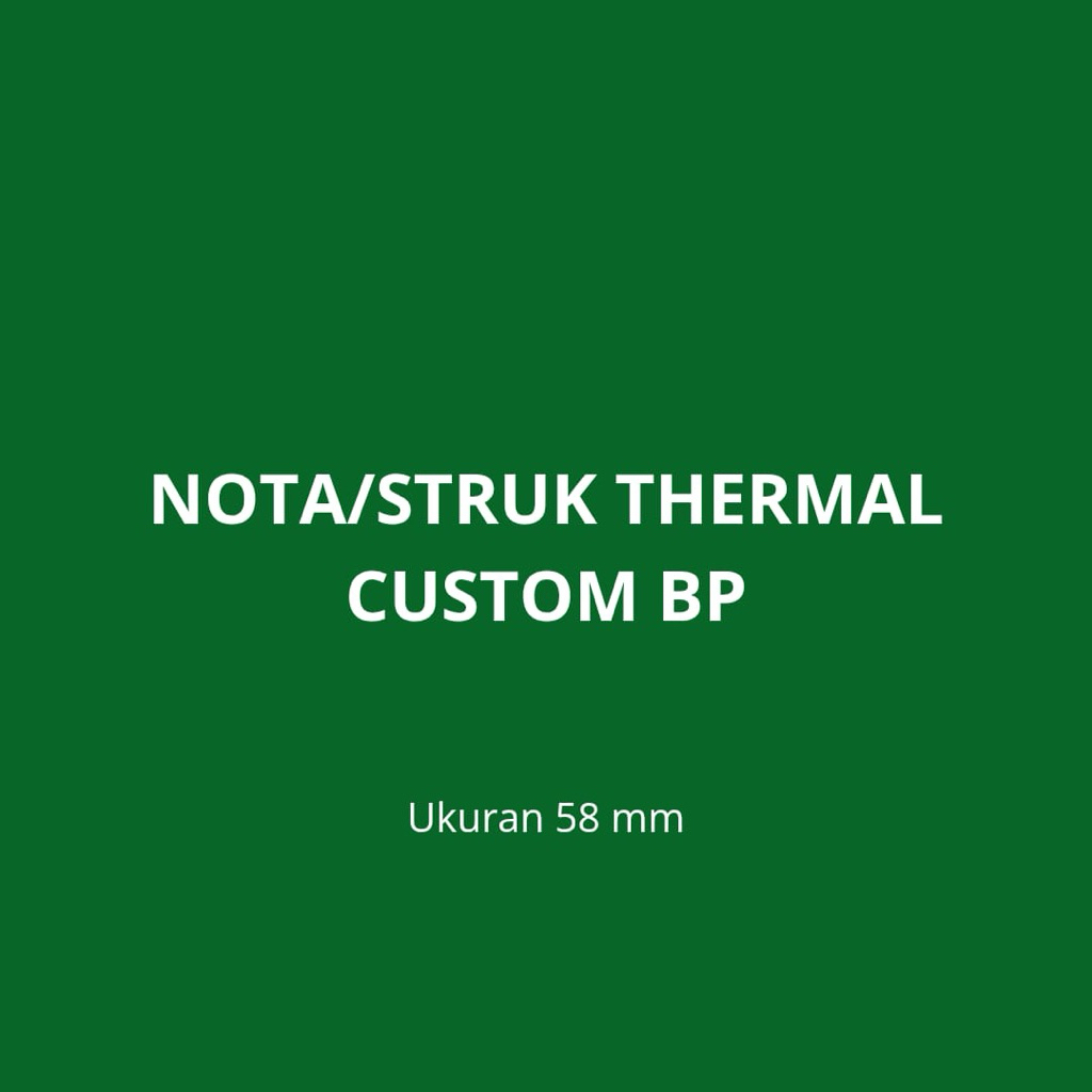 Nota/bon/struk Custom bensin BP