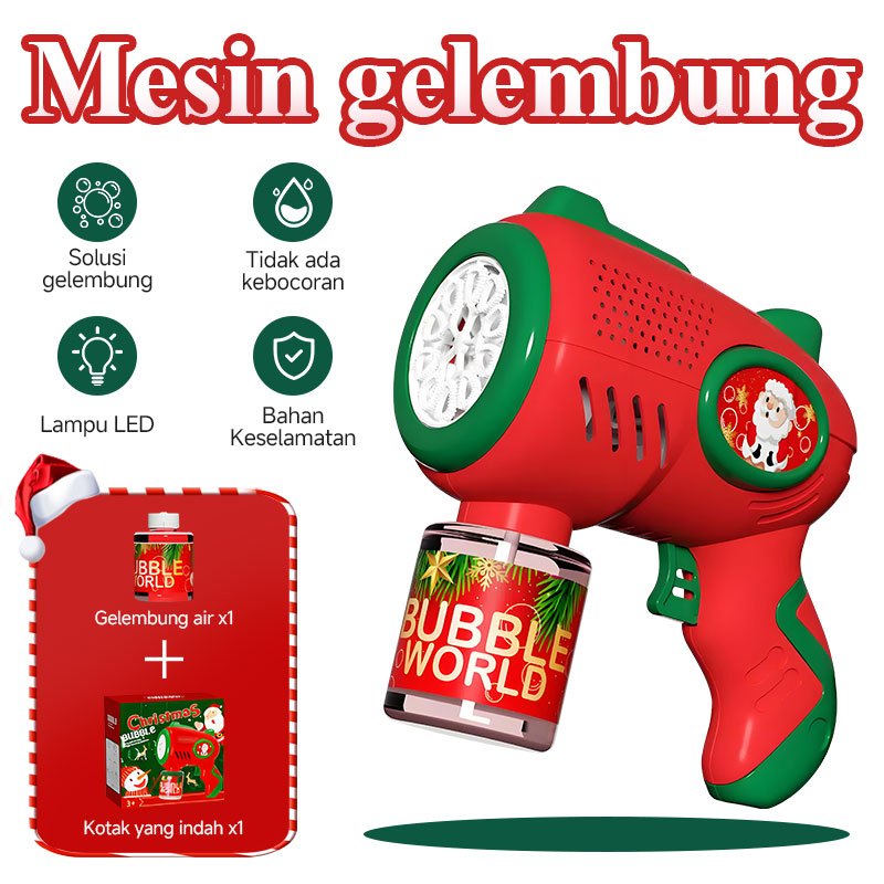 Mainan Gelembung Pistol Bubble Sabun Otomatis Anak Besar Tembakan Balon Kado Ulang Tahun Christmas