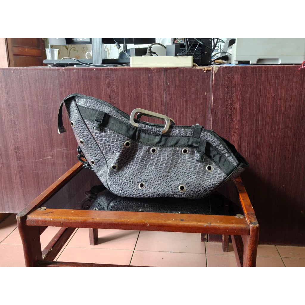 TAS AYAM/TAS AYAM ADUAN KISO KULIT RESLITING WARNA BALCK