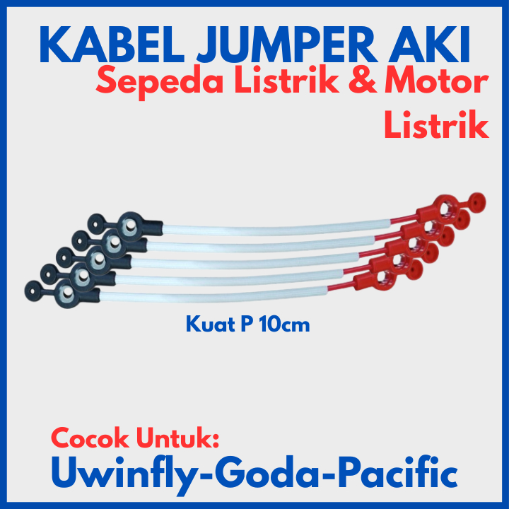 KABEL JUMPER SEPEDA LISTRIK SET 48V/12AH | KABEL AKI SEPEDA LISTRIK UNTUK UWINFLY GODA VIAR PACIFIC 