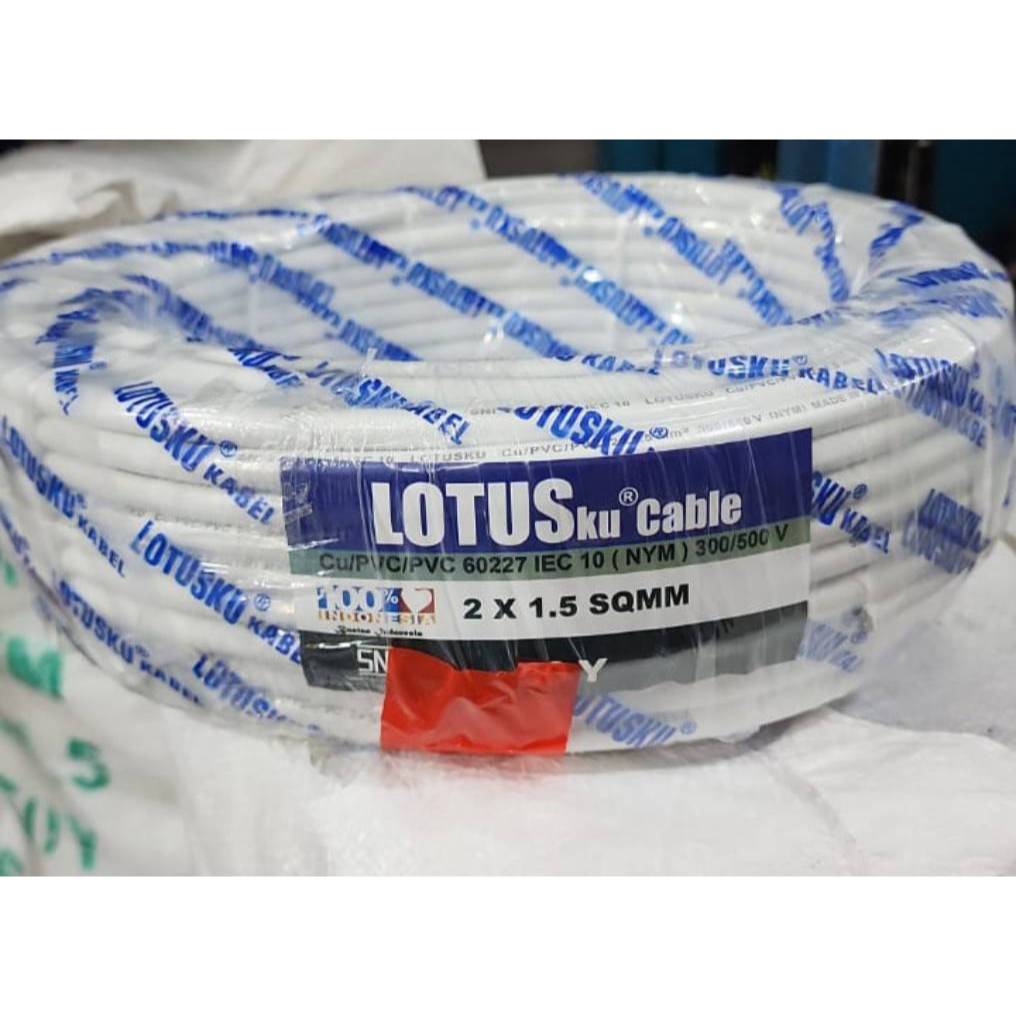 Kabel Listrik Lotus NYM 2x 1.5 || 2x 2.5 || 3x 1.5 || 3x 2.5 || LOTUSKU CABLE 50 YARD