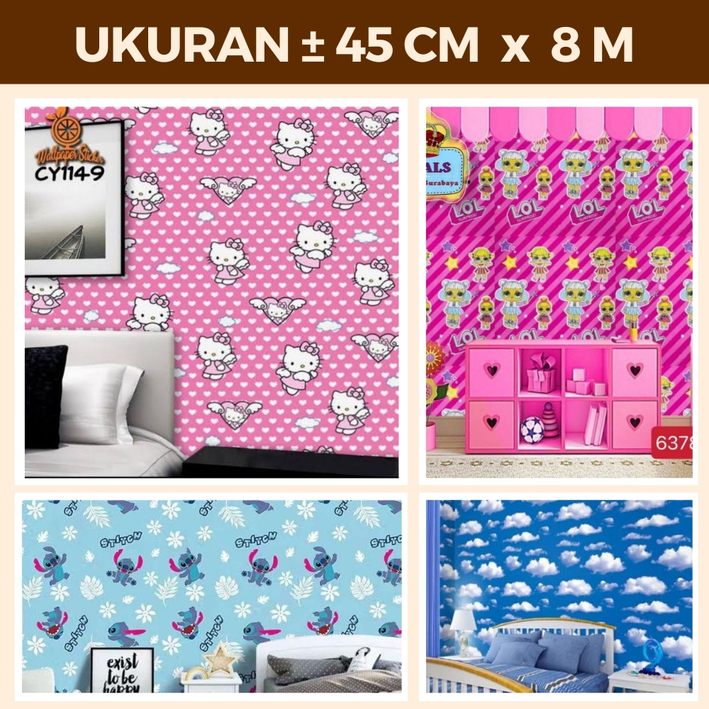 Wallpaper Dindin Kamar Tidur Anak Laki Laki Walpaper Stiker Dinding Motif Karakter Kartun Anak Cewek