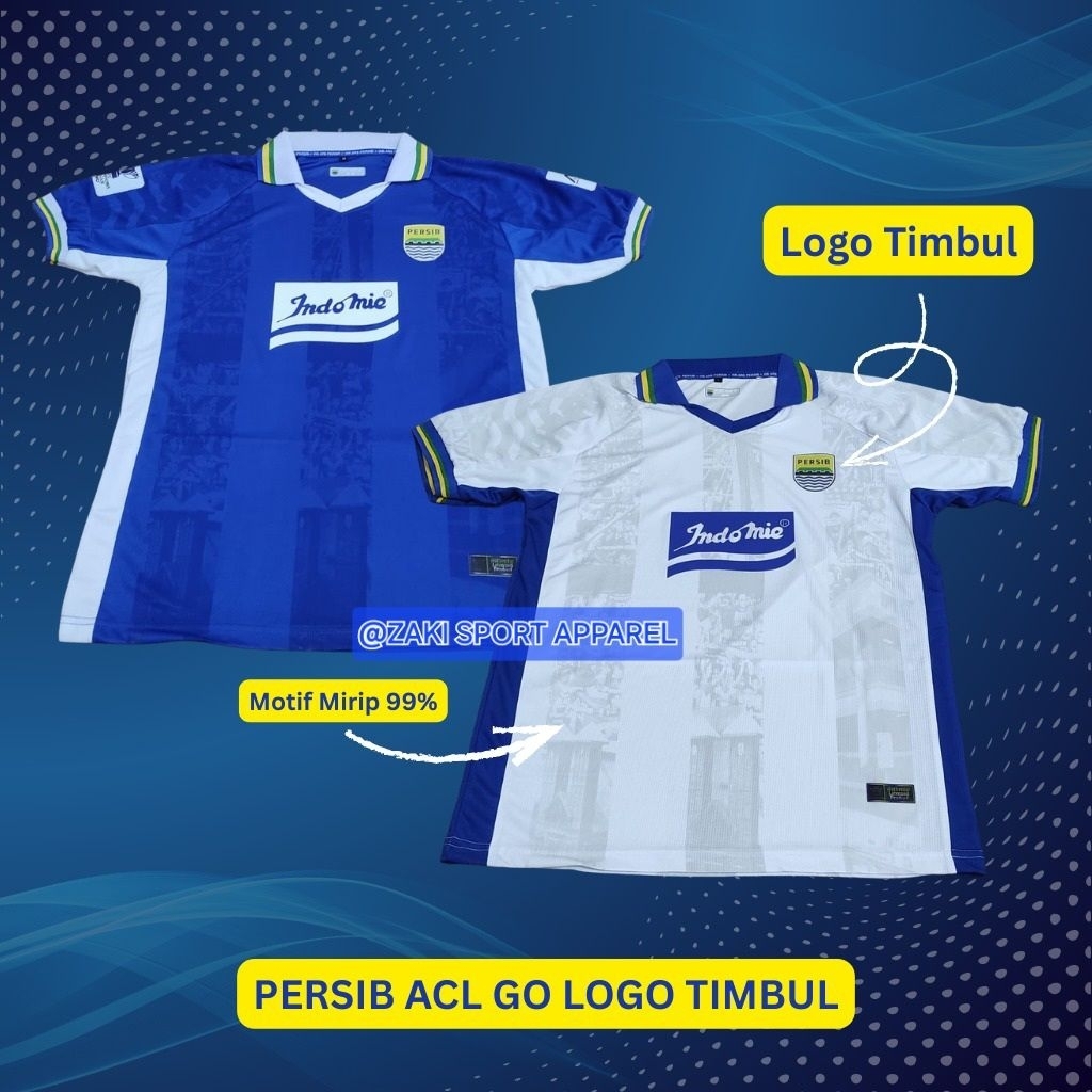 Jersey Persib ACL 2 / Grade Ori / Logo Timbul Sablon Poliplex / Full Patch ACL 2 / Jersey Olahrga de