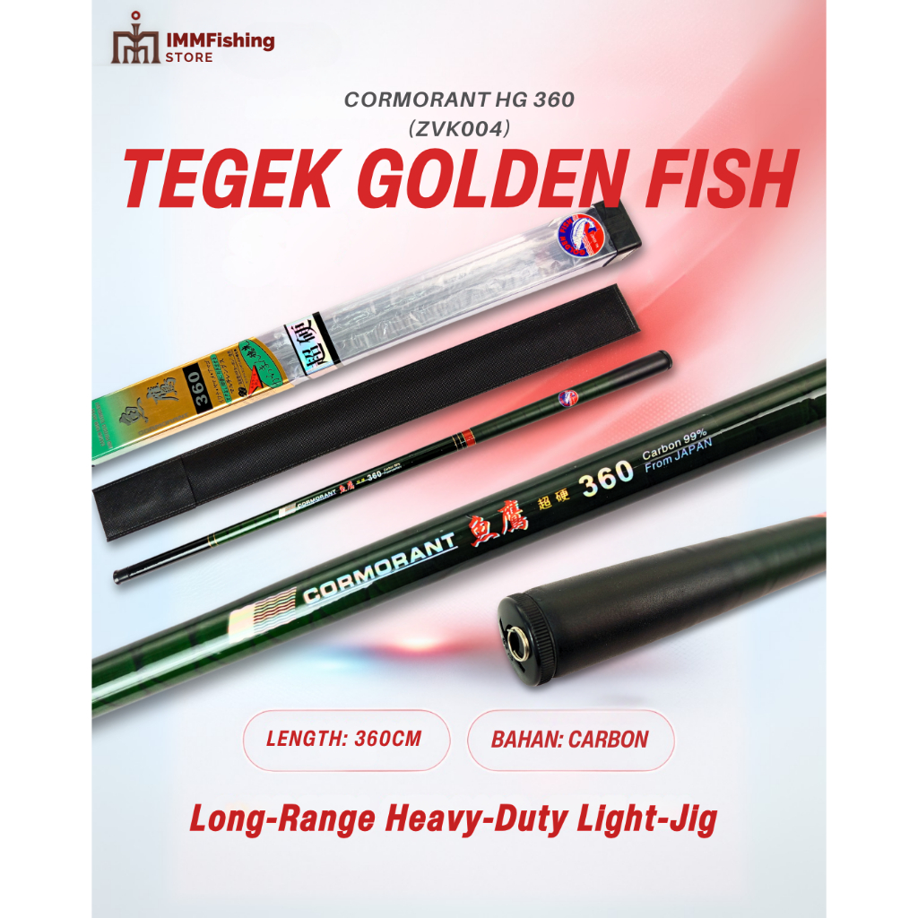 TEGEK GOLDEN FISH CORMORANT HG | Tongkat Pancing