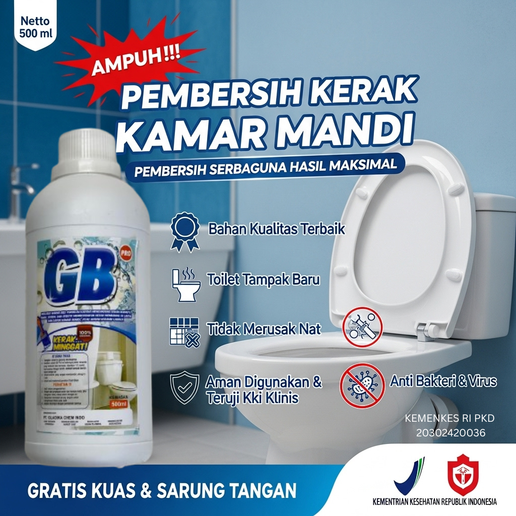 GB PRO Pembersih Kerak Kamar Mandi Super Ampuh | Penghilang Jamur & Lumut Membandel