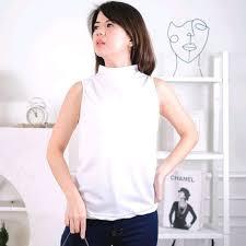 Manset Baju Tanpa Lengan, Manset Kutung /Turtleneck Bahan Jersey Premium