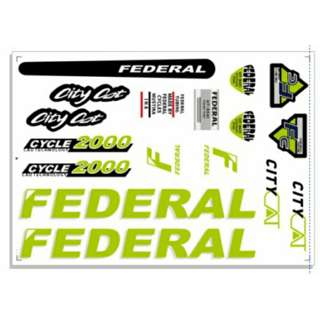 Stiker sepeda federal city cat