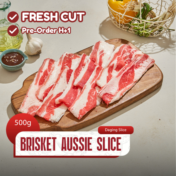 Daging Sapi Premium Slice Brisket Frozen Food Halal 500gr AUS – Daily Beef Jakarta Utara
