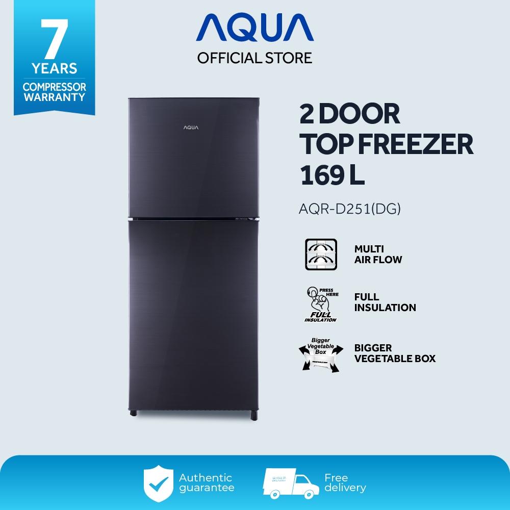 AQUA Elektronik AQR-D251 Kulkas 2 Pintu 169 Liter