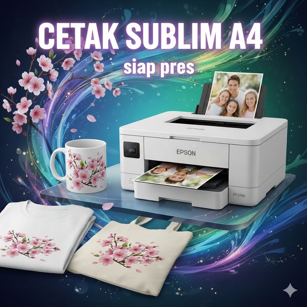 JASA CETAK / PRINT SUBLIM A4 tinggal press