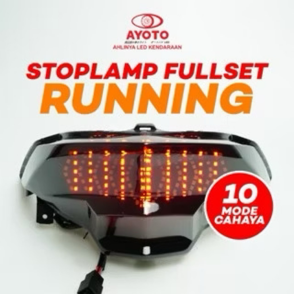 AYOTO Stoplamp Full Set Running Motor Vario Beat FI/ESP & Deluxe LED Kualitas Tinggi Plug and Play 1