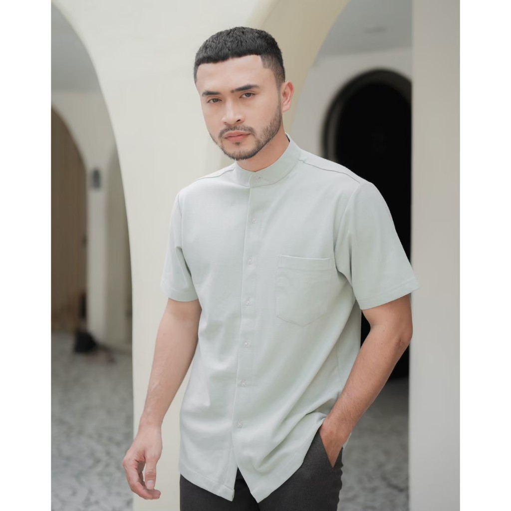 FUJI KEMEJA KERAH SHANGHAI - Kemeja Kerah Shanghai in Mint Green