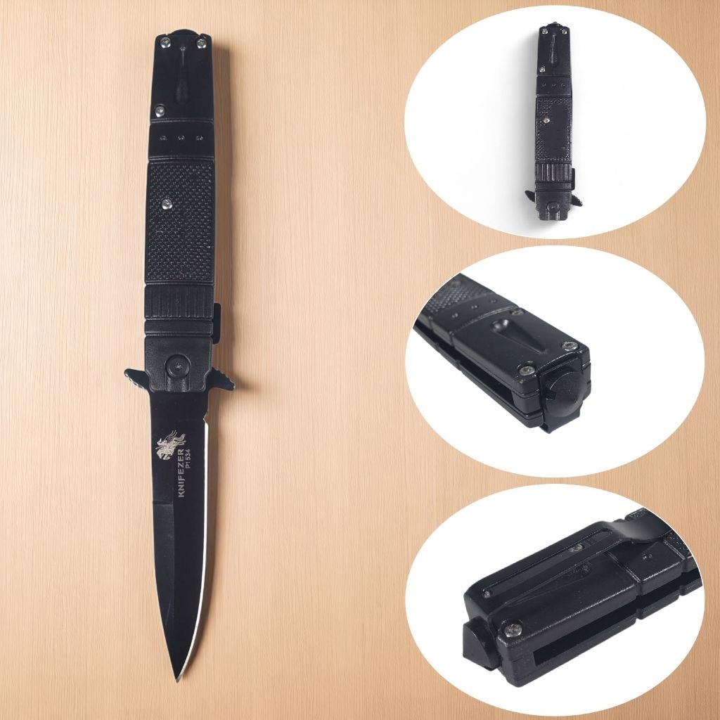 KNIFEZER Pisau Lipat Berburu Survival Tactical Knife