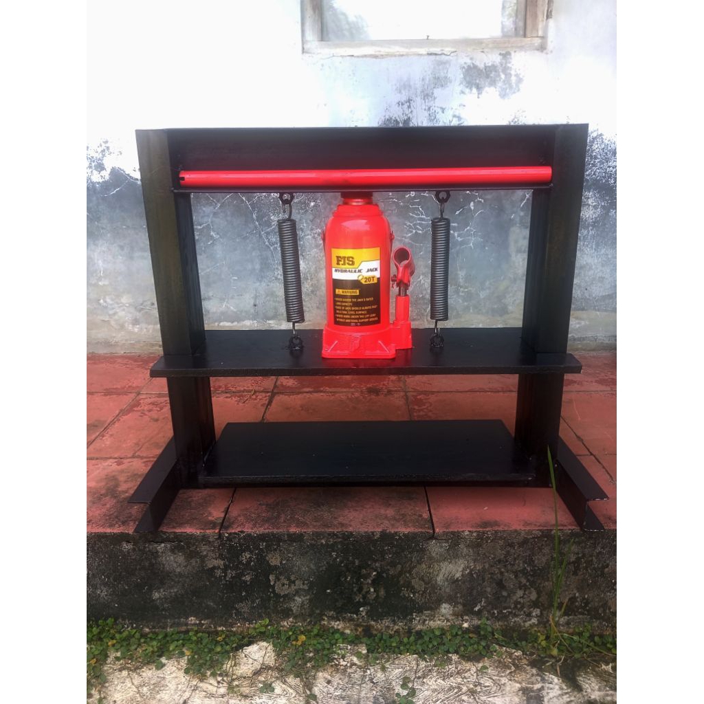 Rangka+Dongkrak Alat Pres Plat Nomer Mobil Dan Motor Kapasitas 20-30 Ton