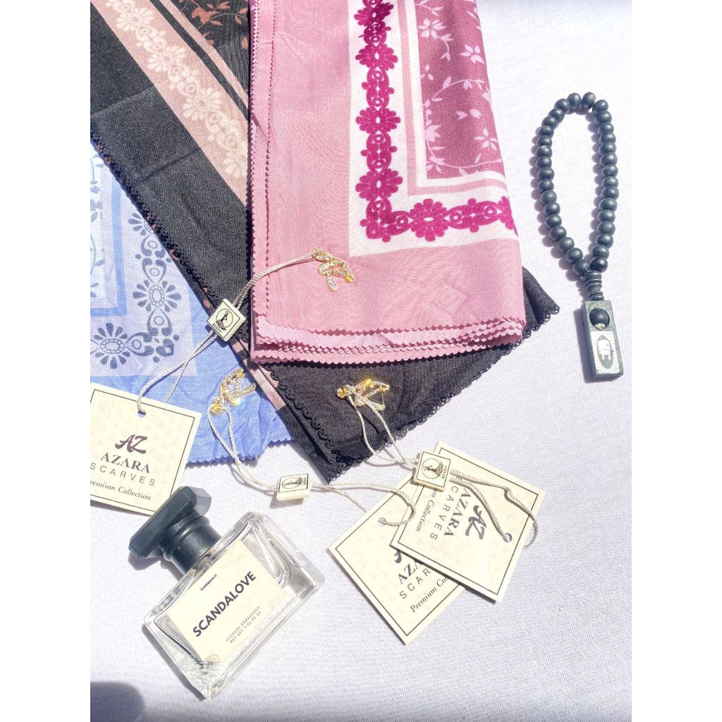 HIJAB AZARA PREMIUM DUBAI MOTIF FREE POUCH
