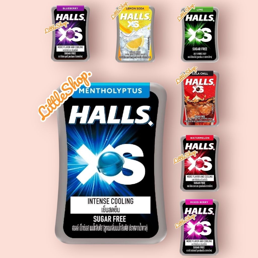 HALLS XS Permen Bebas Gula - Permen Thailand