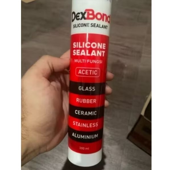 Lem silicone sealant dexbond warna hitam 300ml
