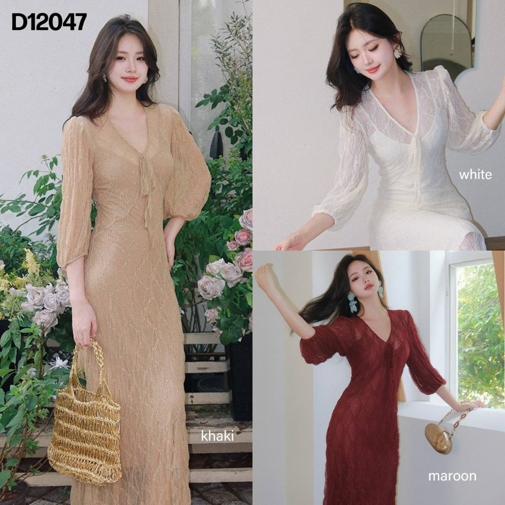 Belle Mid Sleeve Mermaid Lace 2in1 Dress / Dress Brukat Stretch Premium