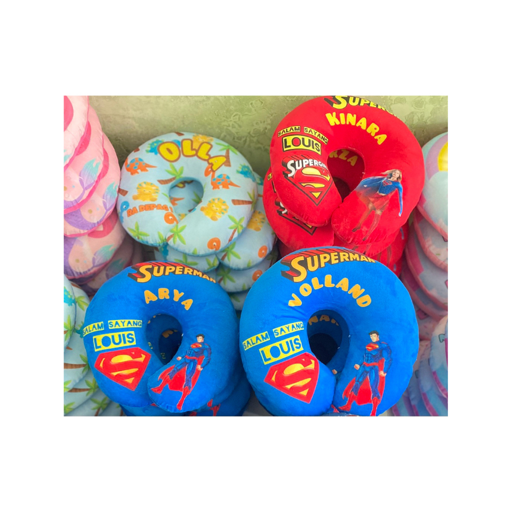Souvenir Ulangtahun Anak Bantal Leher Custom Murah