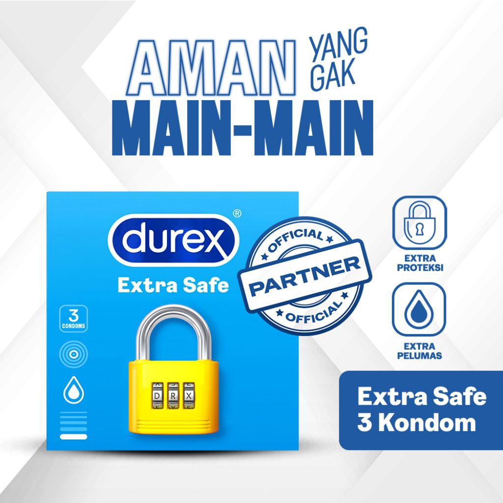 Kondom Durex Extra Safe isi 3 / Condom Durex