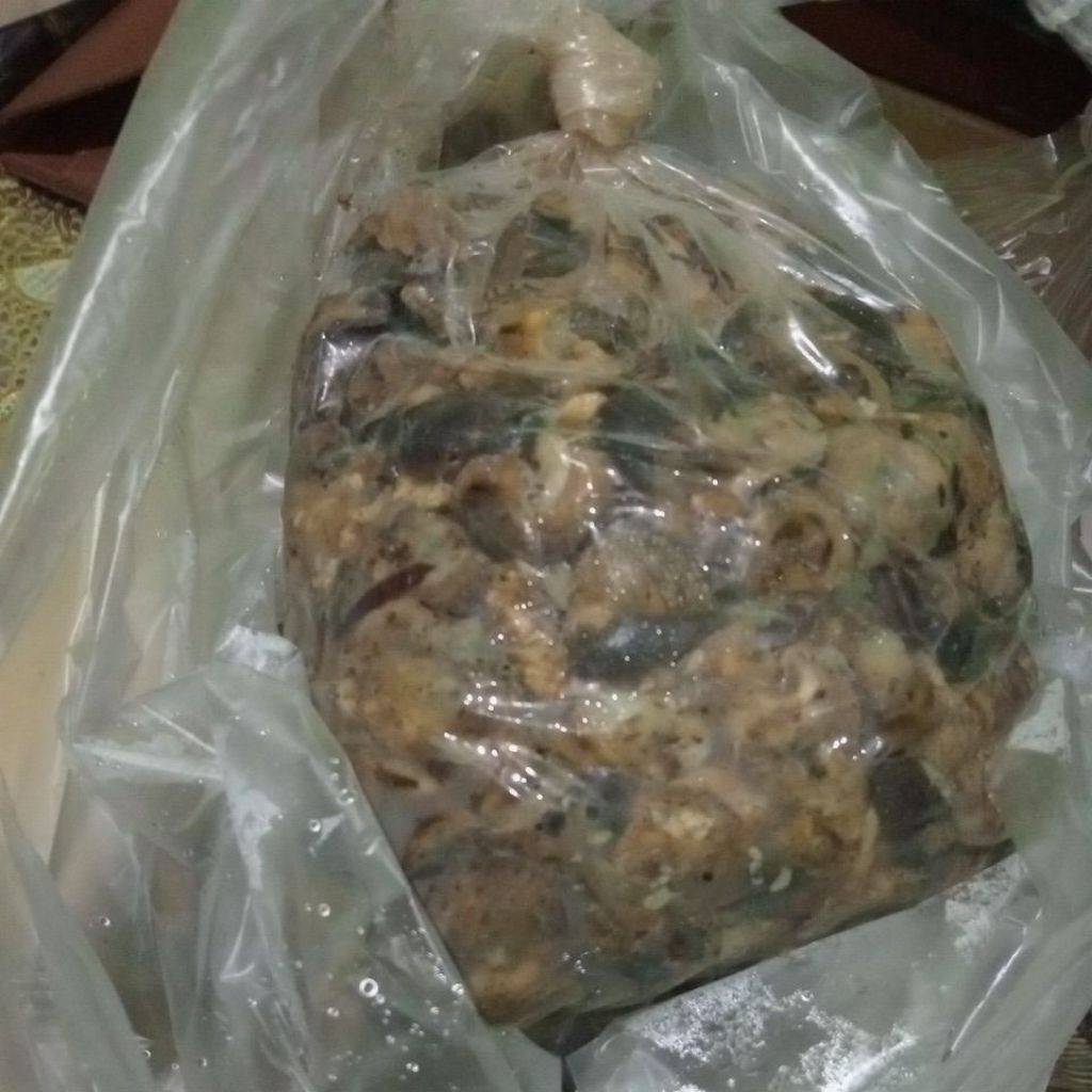 Bekicot mentah (khusus area kota Malang)