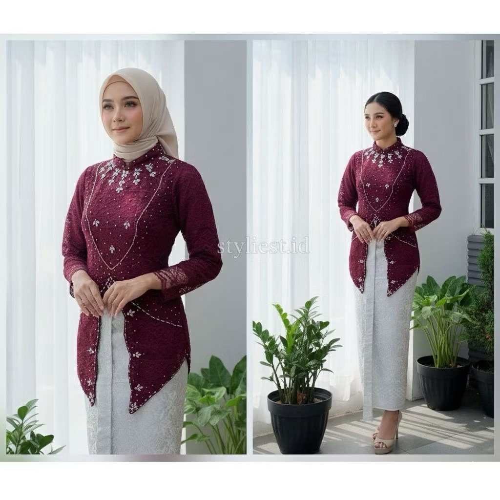 (FREE HIJAB) KIRANAOL - KEBAYA PAYET MODERN - BAJU KEBAYA MODERN - KEBAYA PESTA - KEBAYA MALAYSIA - 