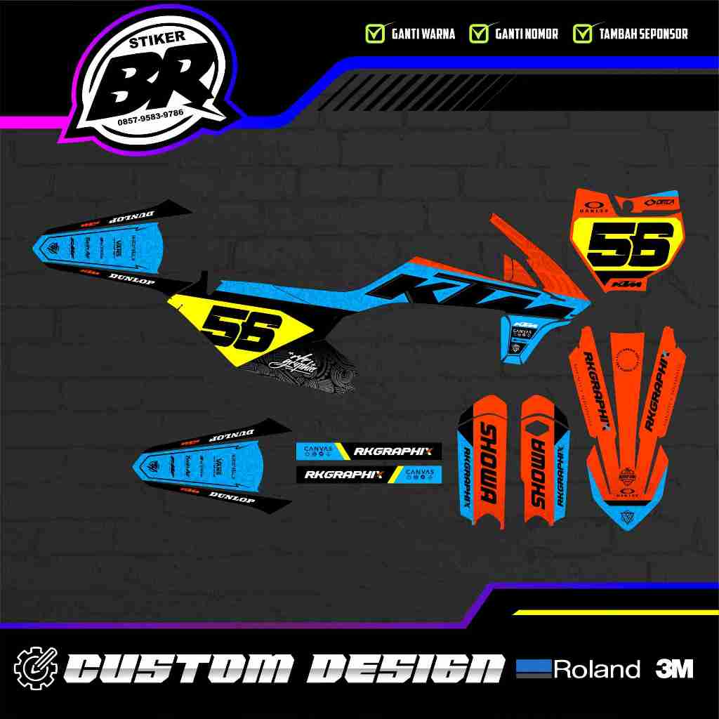 DECAL STIKER KTM 85 2020 - KTM 250 2017 - KTM 250 2020-2022 - KTM 85 2014-2016 - PREMIUM FULLBODY CU