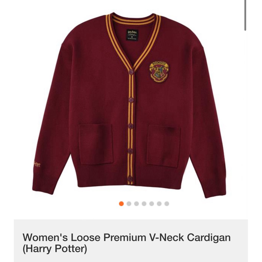 Giordano Women's Loose Premium V-Neck Cardigan (Harry Potter)
