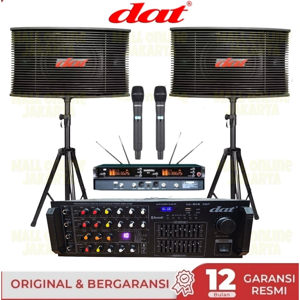 Paket karaoke Dat 10 inch Original Full set sound system da 303