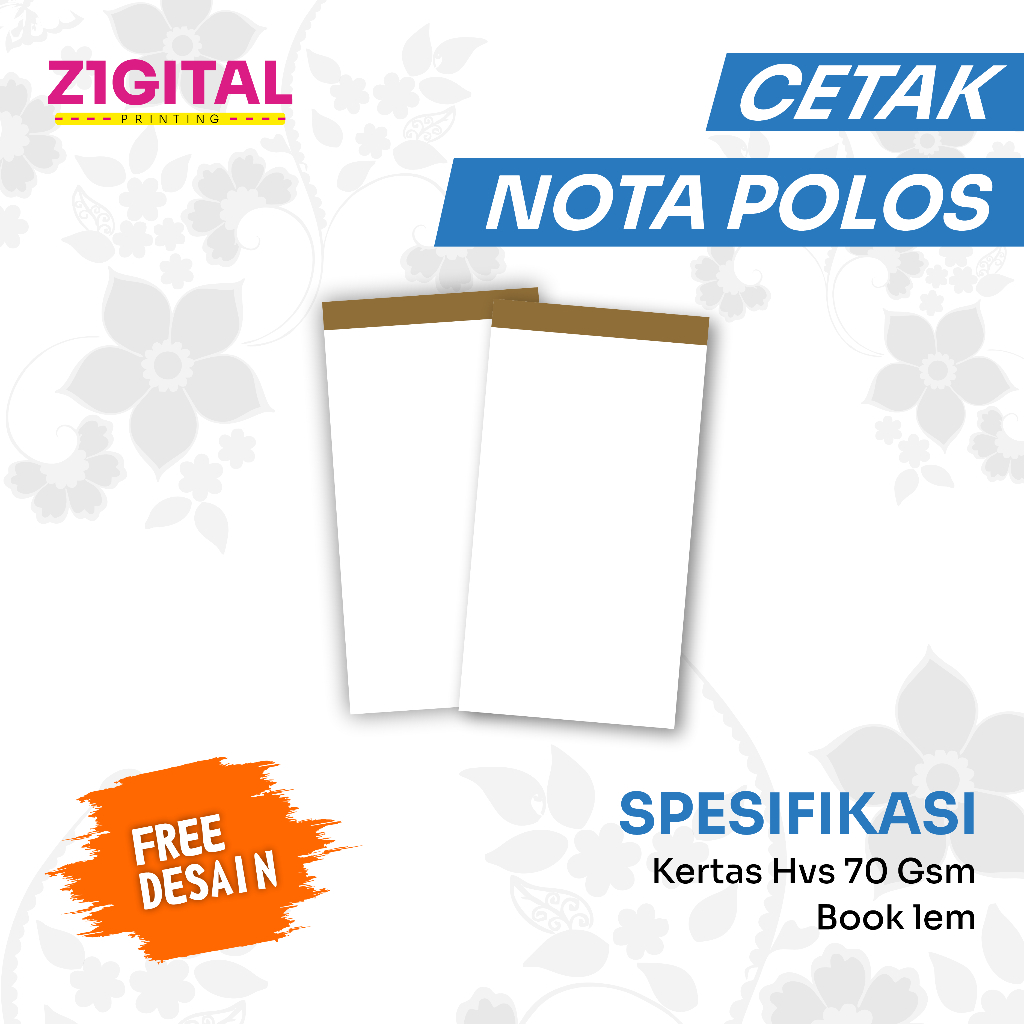 CETAK NOTA HVS POLOS / BUKU MEMO CATATAN