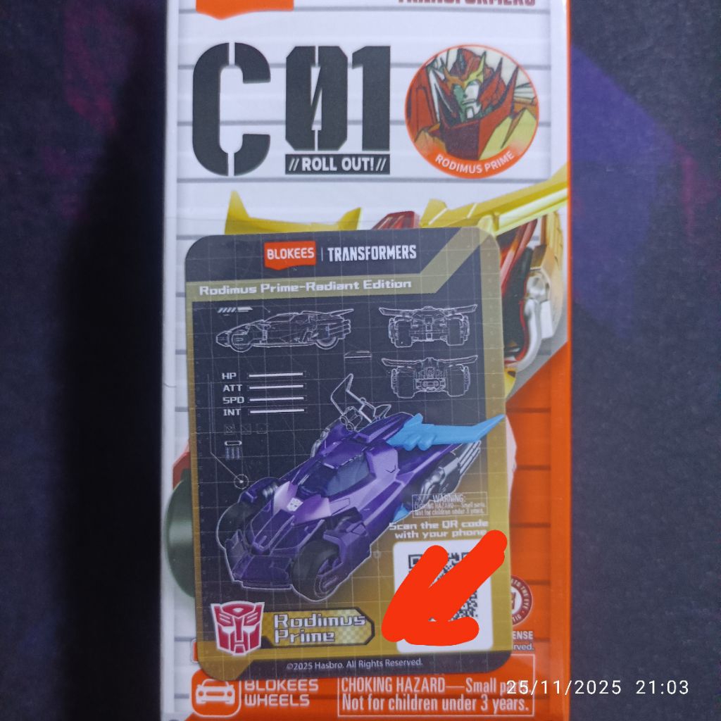 Blokis Wheels C01 Rodimus Prime Secret (Radiant Edition)