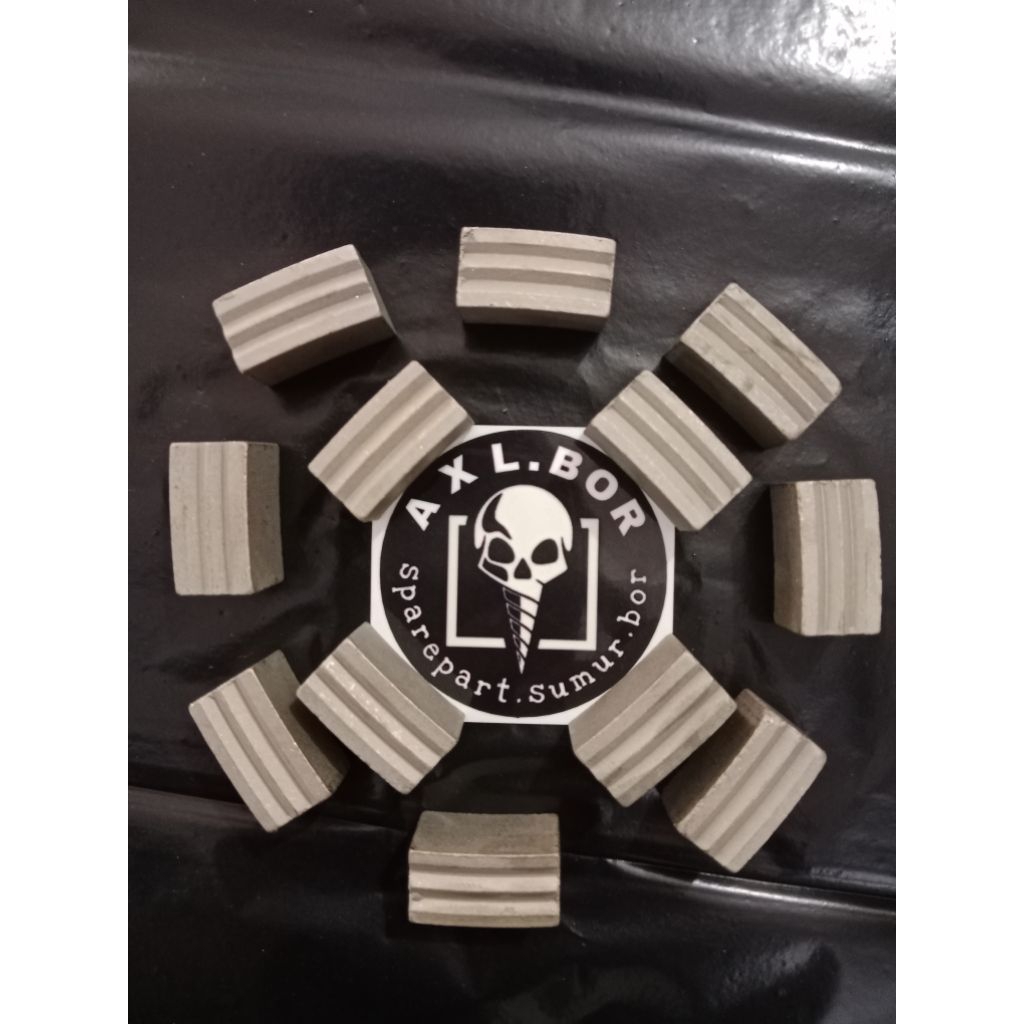 Mata bor/Segmen Coring kualitas super ukuran 12 mm/Segmen Coring tembus batuan keras