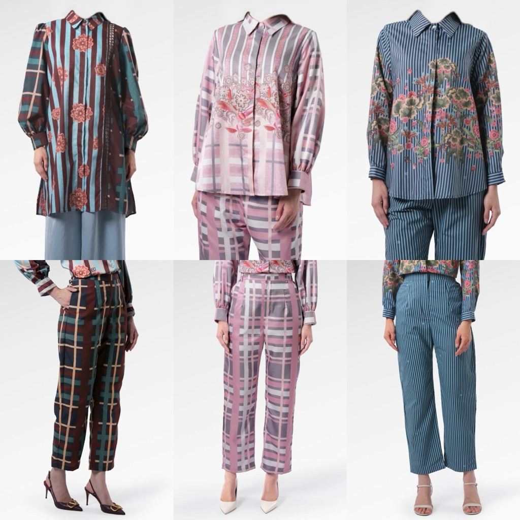 [baca deskripsi‼️] BENANG JARUM SELENA TUNIC SHIRT SELENA YOKE SHIRT SELENA BASIC SHIRT SELENA PANTS