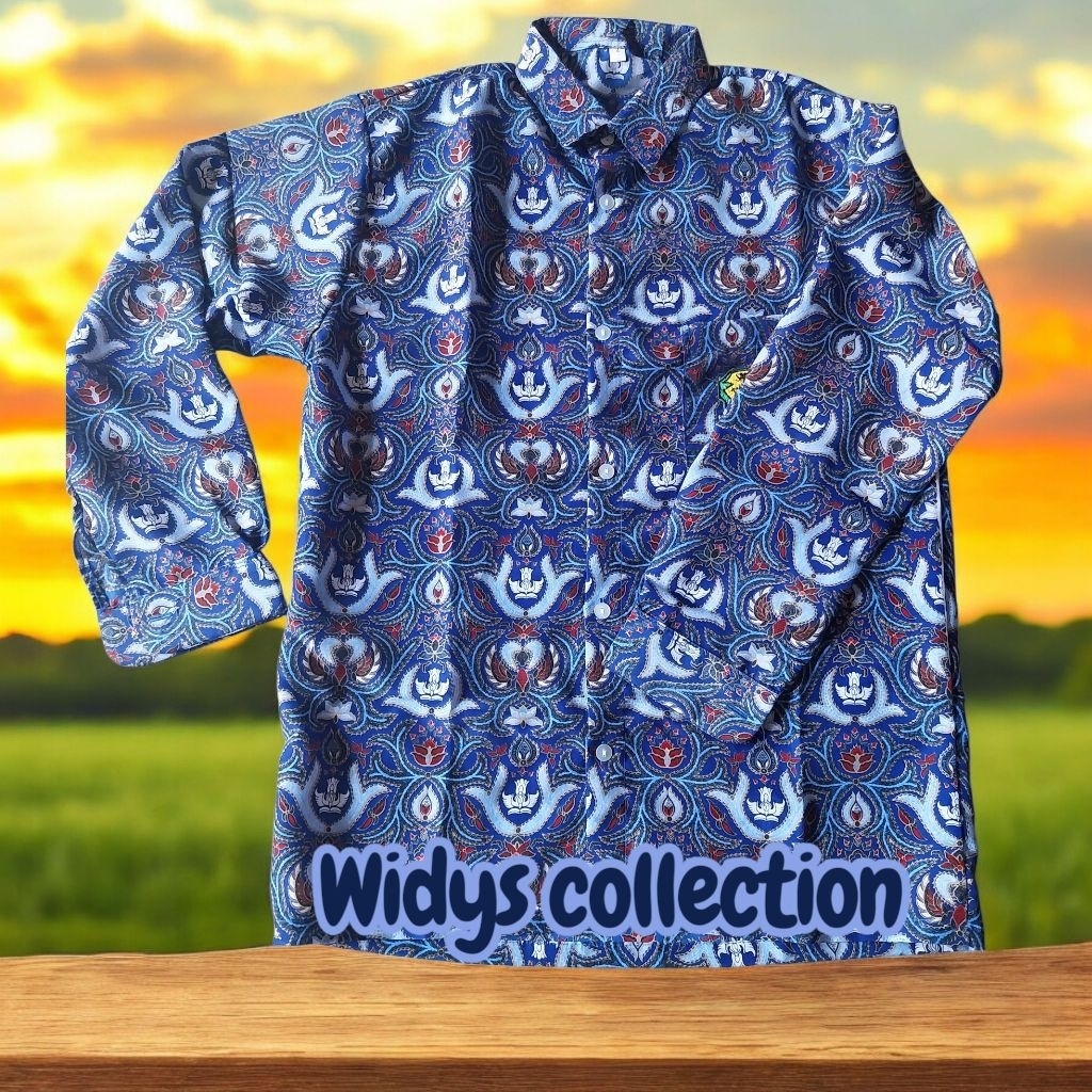 Baju kemeja batik siswa seragam sekolah anak nasional Madrasah SD SMP SMA NEGERI SWASTA motive Jampa