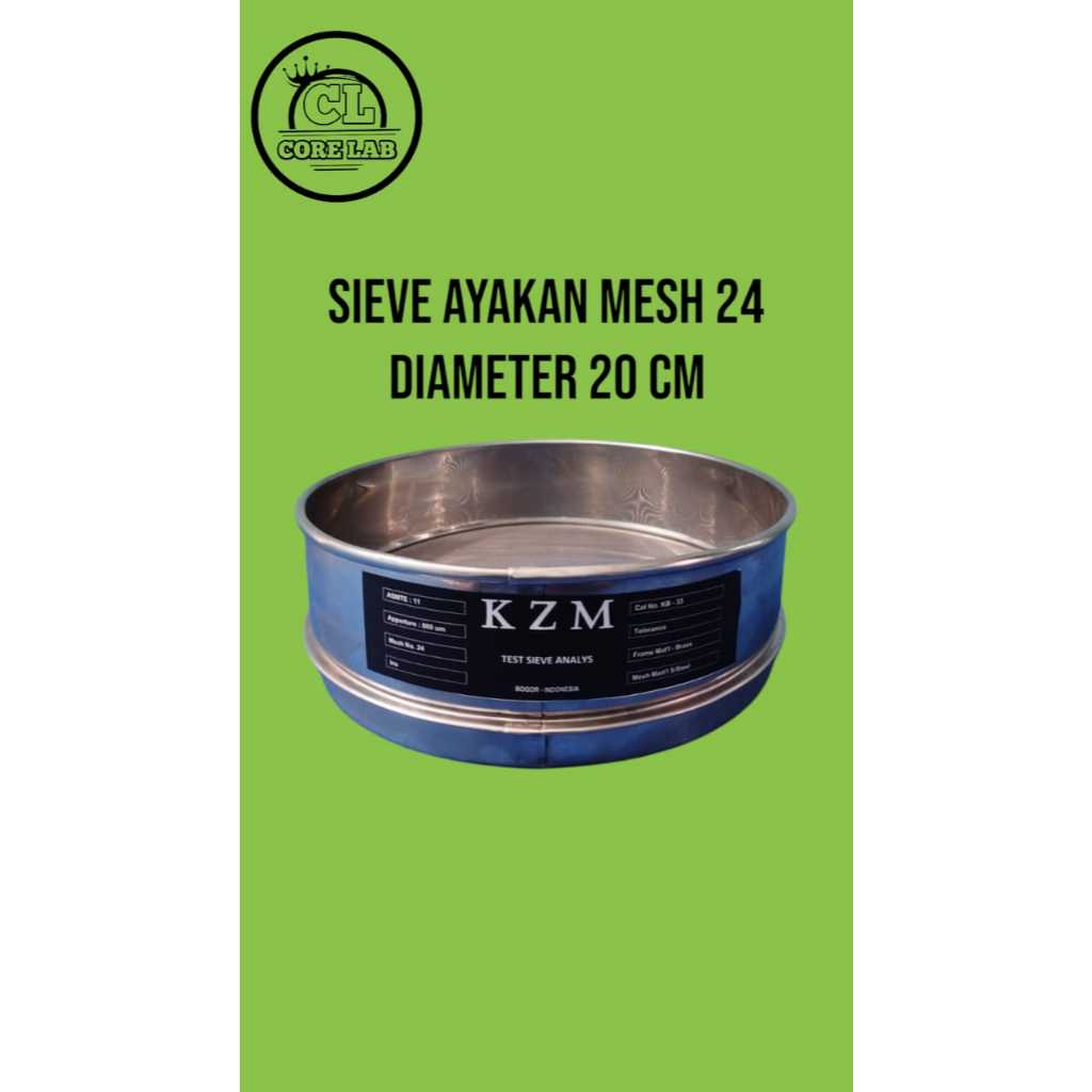 Test Sieve Ayakan Stainless Mesh 24 ( 800 um ) Diameter 20 cm