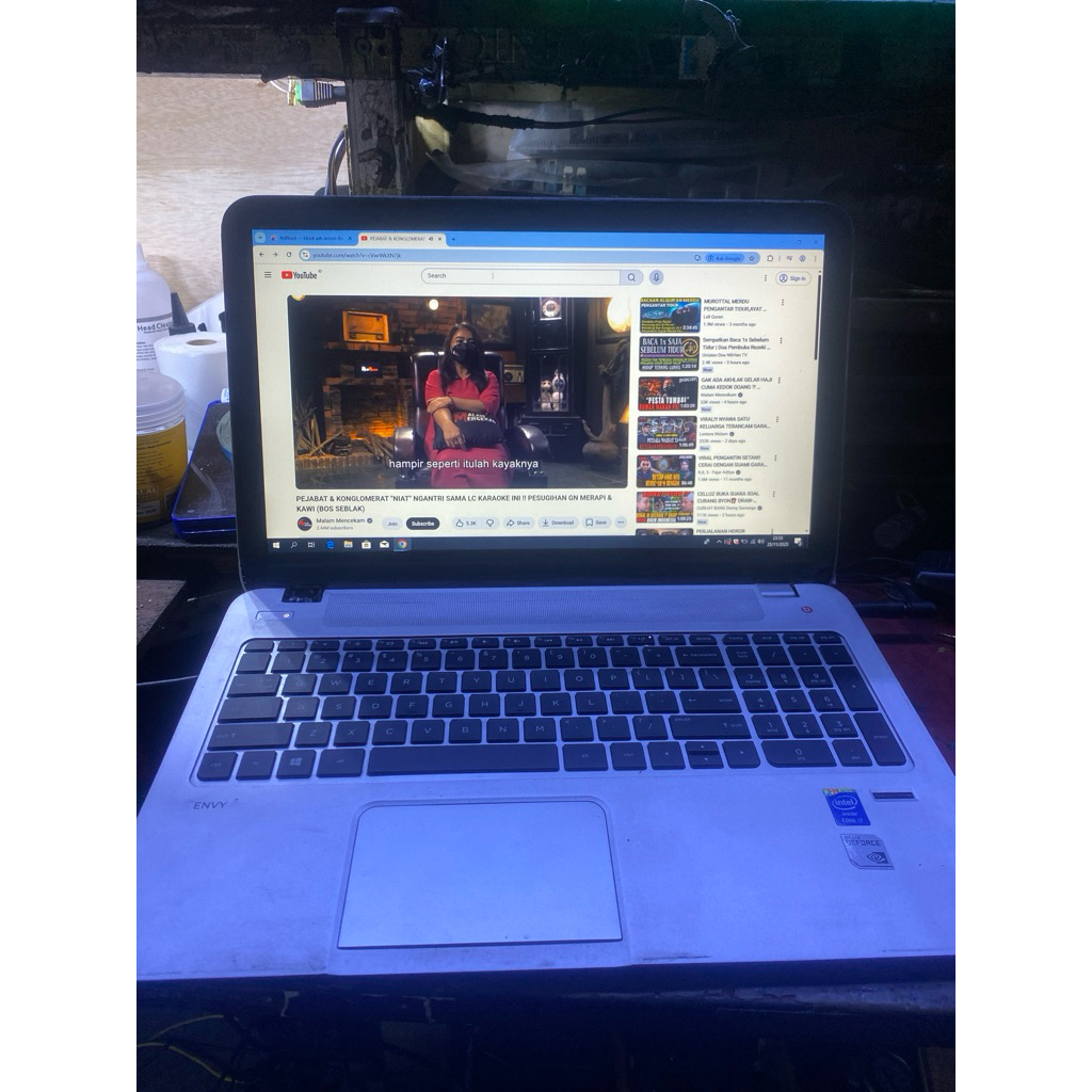 laptop 15inc merk hp envy second cocok buat edit dan kuliah santai masih aman
