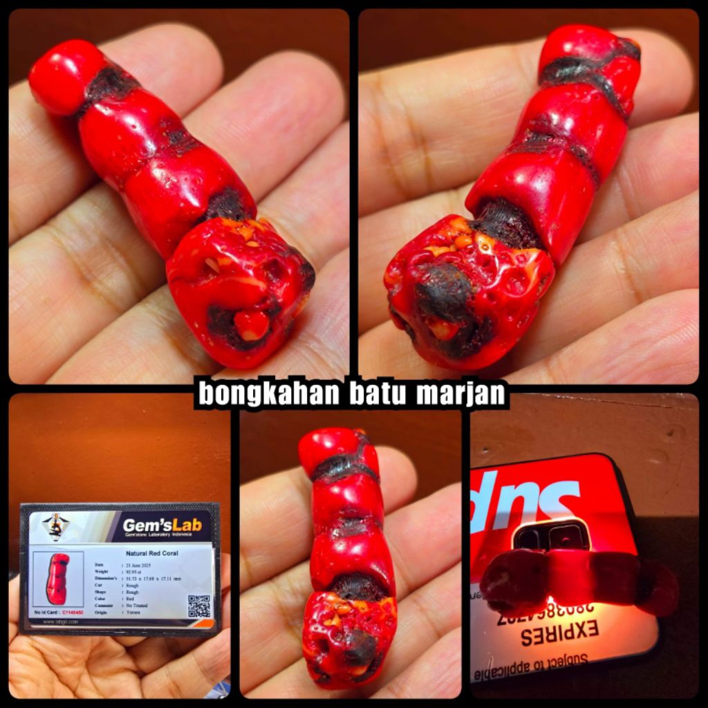 rough batu red Marjan merah asli kuno super tambang