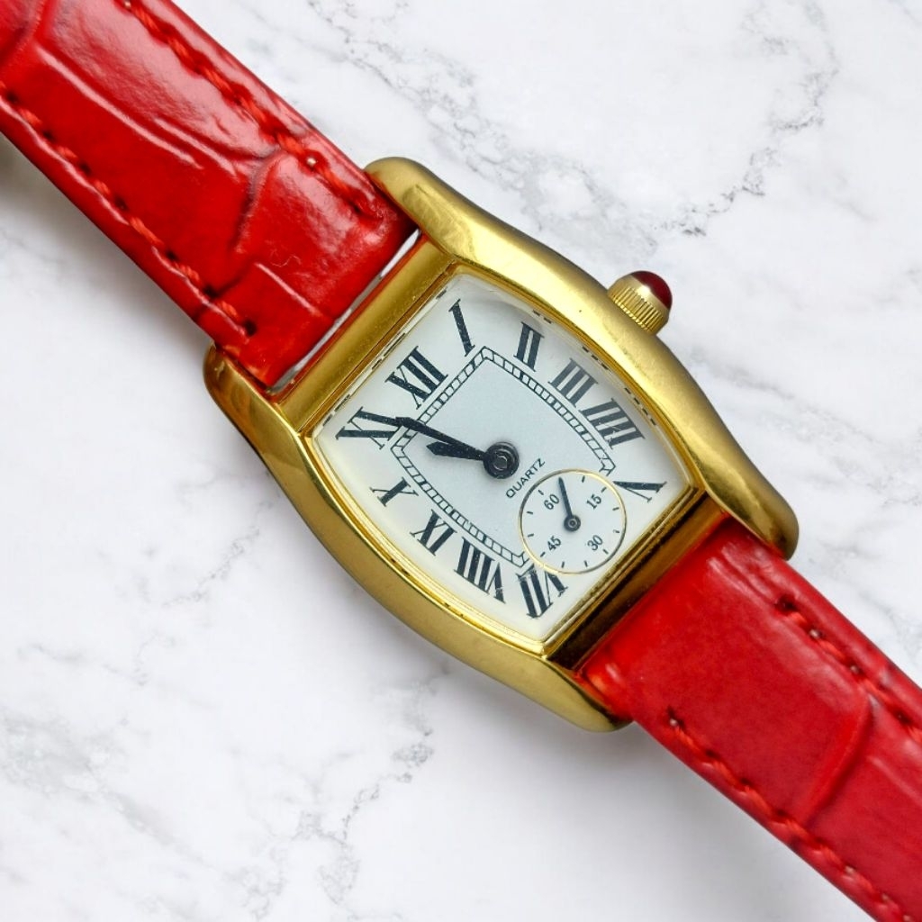 Jam Tangan Wanita - Noevir by Citizen Tonneau Roman Sub Dial Beautiful Vintage Watch Original