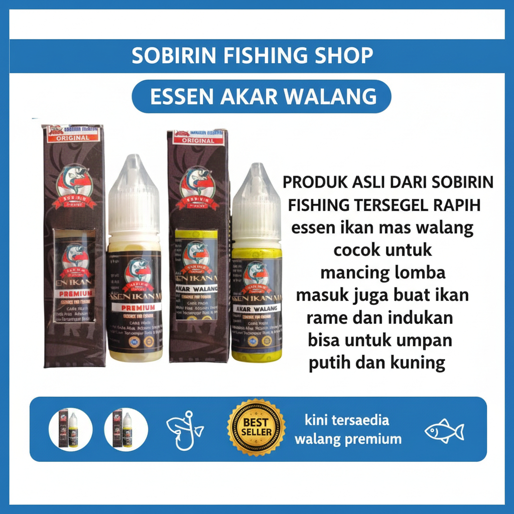 Sobirin Fishing Essen Ikan Mas – Formula Akar Walang Sobirin Fishing Paling Galak