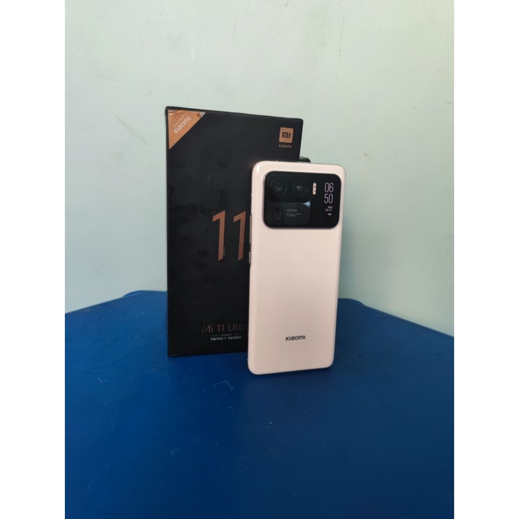 Xiaomi Mi 11 Ultra 5G 12/256 GB Ceramic White Second Smartphone Dual Sim Layar 1 Garis
