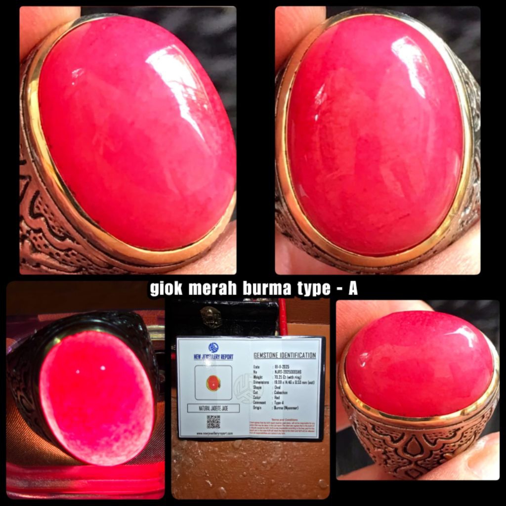 natural permata giok asli Burma Myanmar ( type a )